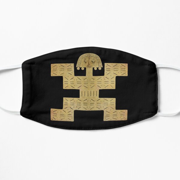 Digital rendering of a Pre-Columbian Pectoral in Gold Leaf Flat Mask