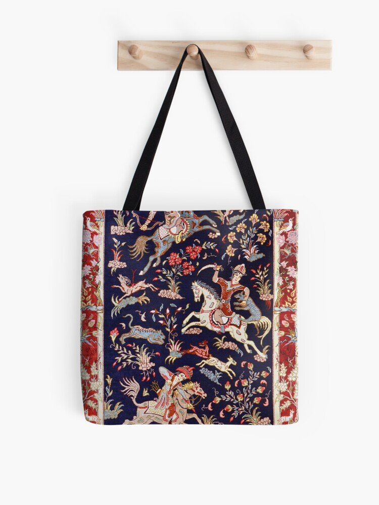 Antique Persian Hunting Rug Print | Tote Bag