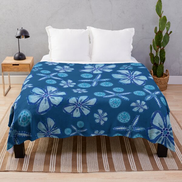 Artikelvorschau, Crazy Daisy Classic Blau entworfen und verkauft von batikandesigns.