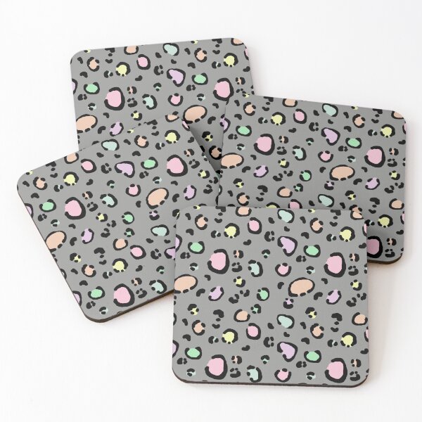 Item preview, grey and pastel leopard print designed and sold by SharleneTait.