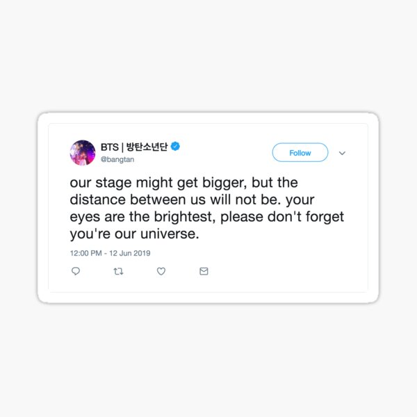 Bts Fire Lyrics Quote Tweet Sticker Sticker By Sailingthestars Redbubble