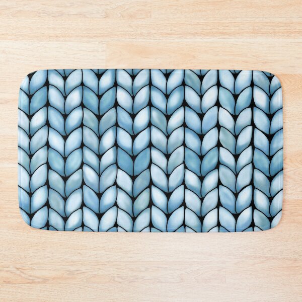 Item preview, Chunky Aqua Faux Knit designed and sold by Karin Taylor.