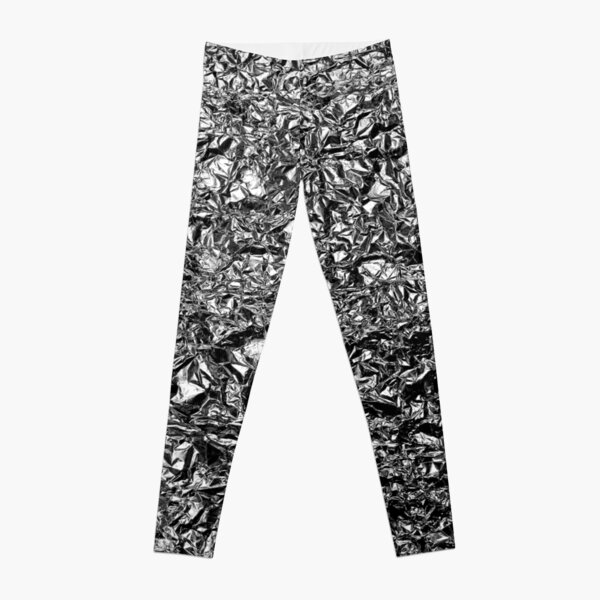 SILVER METAL LEGGINGS