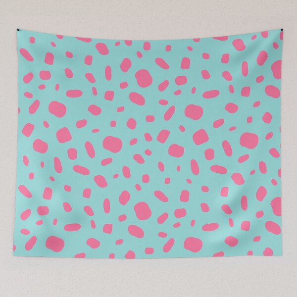 Item preview, Pink terrazo over turquoise designed and sold by marufemia.