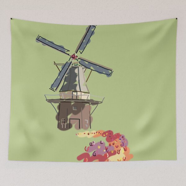 Item preview, Netherlands Windmill & Tulips designed and sold by KileyRae.
