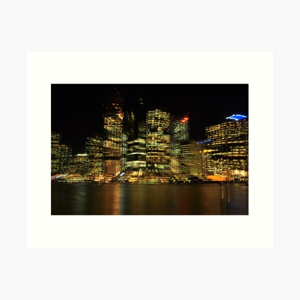 Aperçu de l'œuvre brisbane city lights with a twist  créée et vendue par warren dacey.