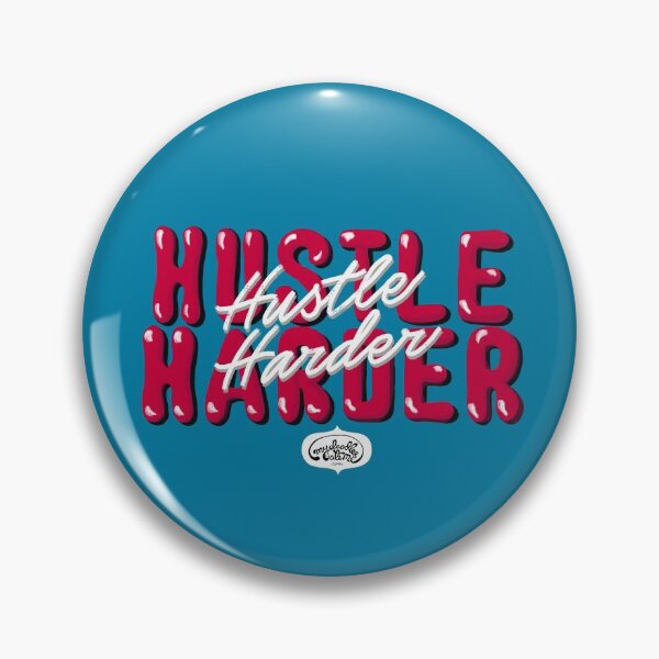 Item preview, Hustle Harder Pop Culture Lettering Art (Blue) designed and sold by mydoodlesateme.