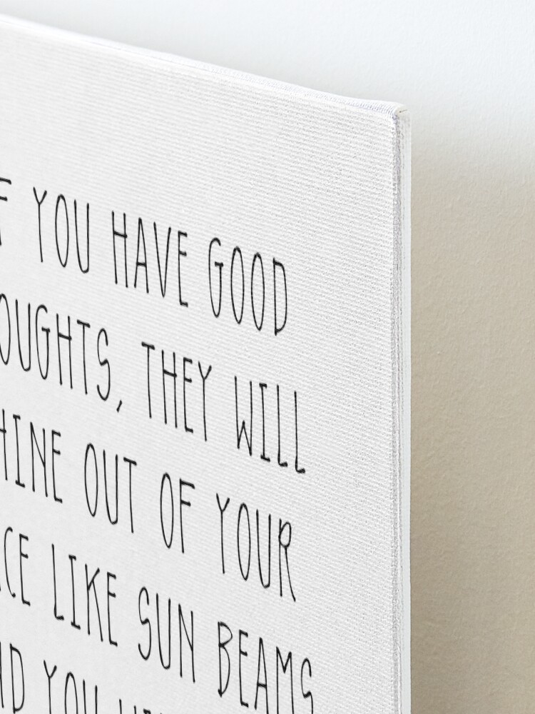 Alternate view of Good Thoughts- Roald Dahl Quote Mounted Print