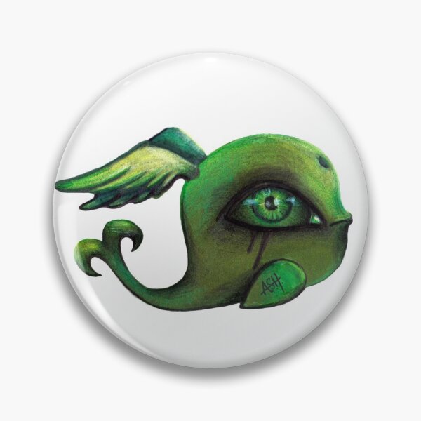 Item preview, green winged whale II designed and sold by ansho.