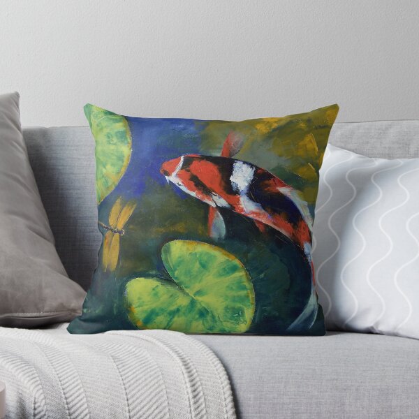 Showa Koi et Dragonfly Coussin