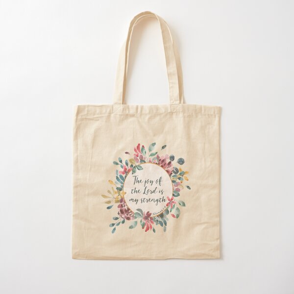 Item preview, The Joy of the Lord | Bible Verse | Floral Watercolor designed and sold by PraiseQuotes.