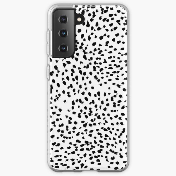 Nadia - Black and White, Animal Print, Dalmatian Spot, Spots, Dots, BW Samsung Galaxy Soft Case