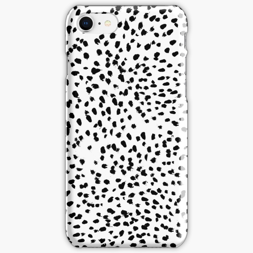 Nadia - Black and White, Animal Print, Dalmatian Spot, Spots, Dots, BW iPhone Case & Cover