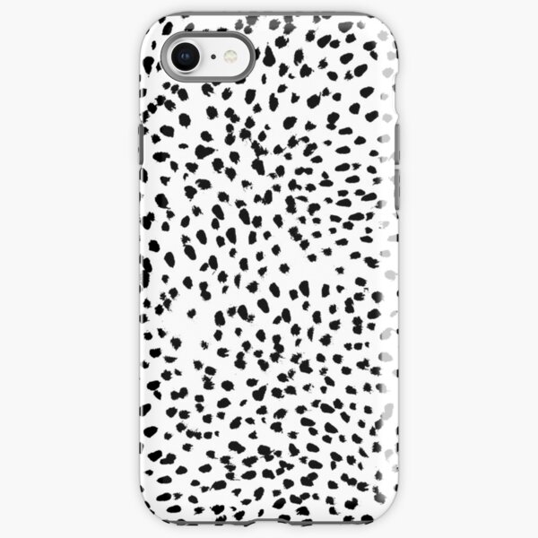 Nadia - Black and White, Animal Print, Dalmatian Spot, Spots, Dots, BW iPhone Tough Case