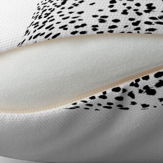 Alternate view of Nadia - Black and White, Animal Print, Dalmatian Spot, Spots, Dots, BW Throw Pillow