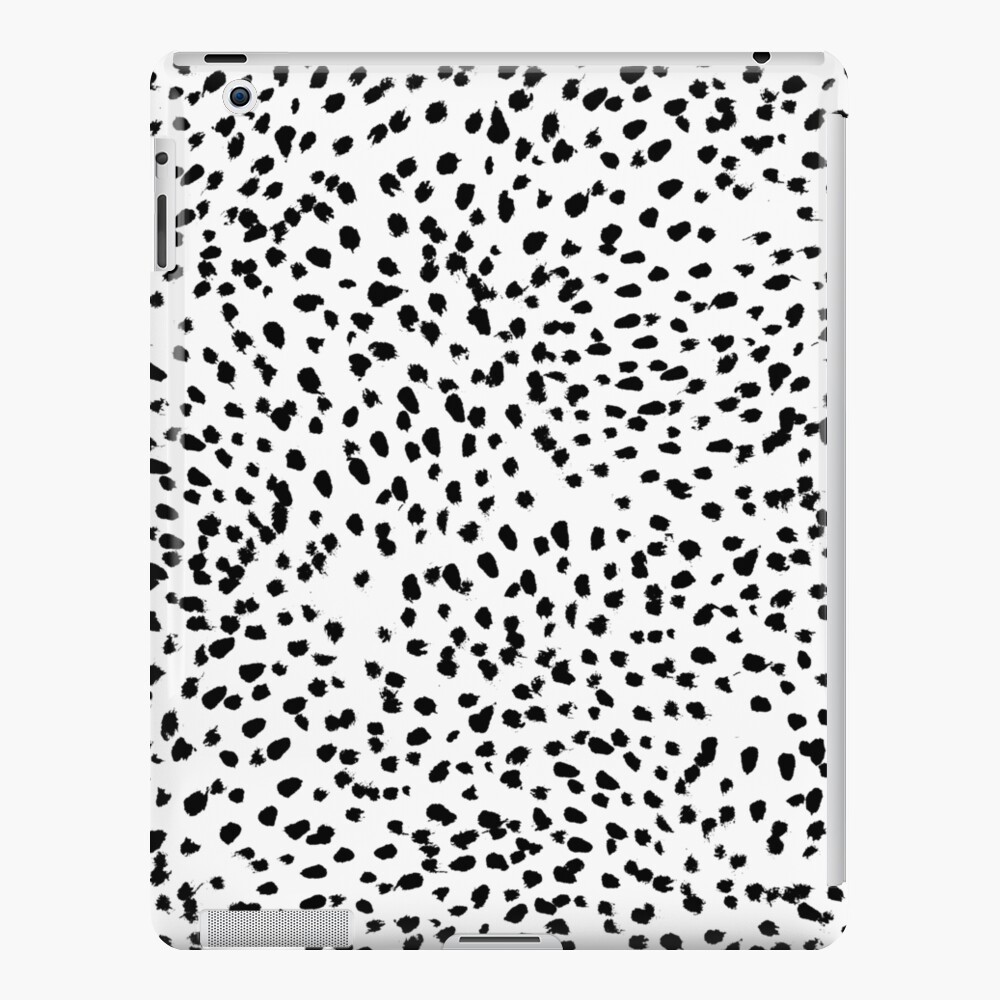 Nadia - Black and White, Animal Print, Dalmatian Spot, Spots, Dots, BW iPad Case & Skin