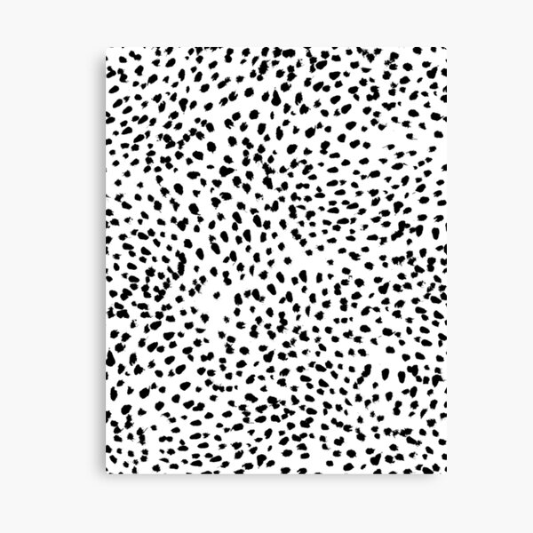 Nadia - Black and White, Animal Print, Dalmatian Spot, Spots, Dots, BW Canvas Print