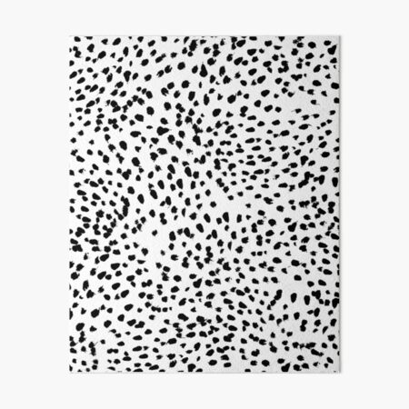 Nadia - Black and White, Animal Print, Dalmatian Spot, Spots, Dots, BW Art Board Print