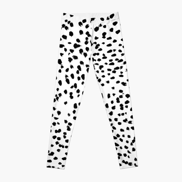 Nadia - Black and White, Animal Print, Dalmatian Spot, Spots, Dots, BW  Leggings for Sale by charlottewinter