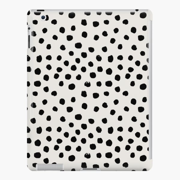 Preppy brushstroke free polka dots black and white spots dots dalmation animal spots design minimal iPad Snap Case