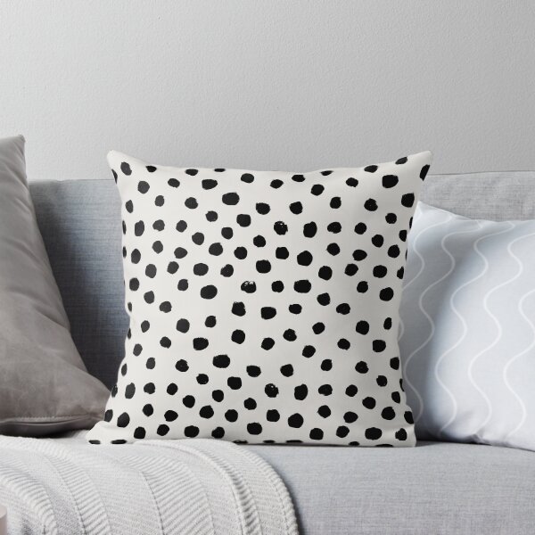 Artikel-Vorschau von Preppy Pinselstrich frei Polka Dots schwarz und weiß Flecken Punkte Dalmation Tier Flecken Design minimal, designt und verkauft von charlottewinter.