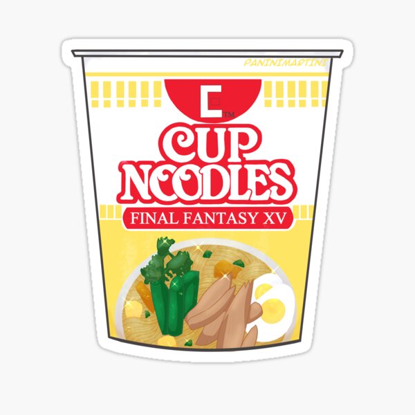 "FFXV Cup Noodles Sticker" Sticker for Sale by paninimartini Redbubble