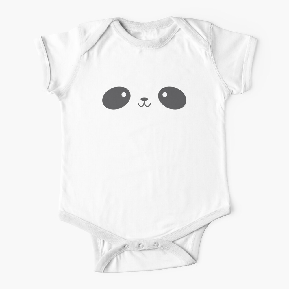 Body Bebe Visage Souriant Japonais Mignon Yeux De Panda Heureux Cadeau Drole Pour Les Enfants Par Tamgustam Redbubble