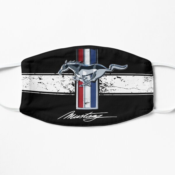Ford Mustang Retro Logo - Stripes - distressed Mask