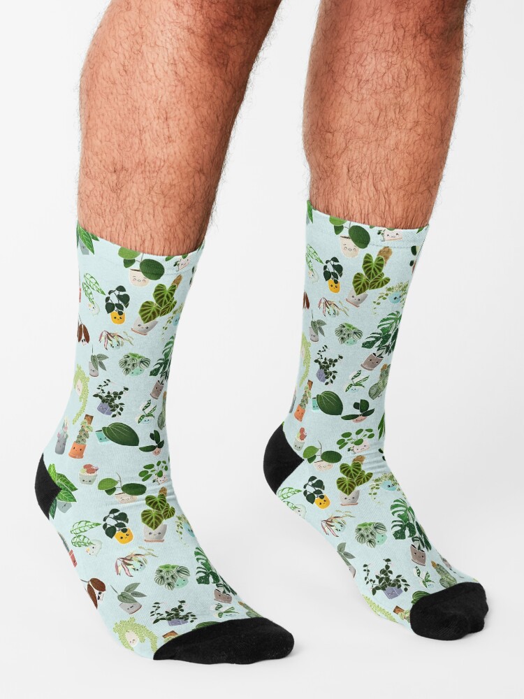 "Plant Addict confetti " Socks by GelsGarden Redbubble