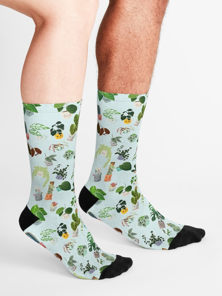 "Plant Addict confetti " Socks by GelsGarden Redbubble