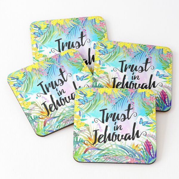 Item preview, Trust in Jehovah (Watercolor Butterflies and Flowers) designed and sold by Paper Bee Gift Shop.