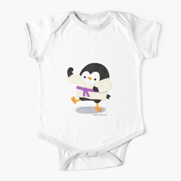 Karate Penguin 2 Short Sleeve Baby One-Piece