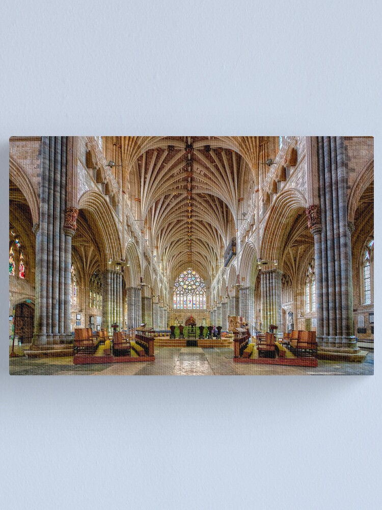 "Exeter Cathedral Nave" Canvas Print by hebrideslight Redbubble
