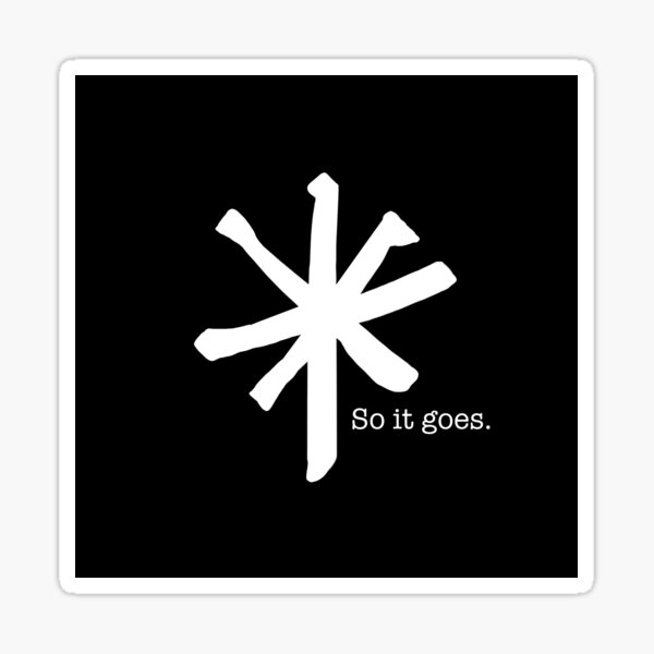 Vonnegut Astrix So It Goes Sticker