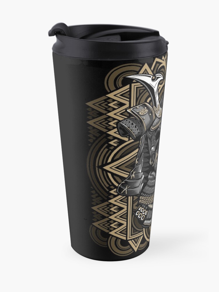 Alternate view of Samurai mask Travel Coffee Mug