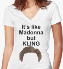 KLING Women's Fitted V-Neck T-Shirt