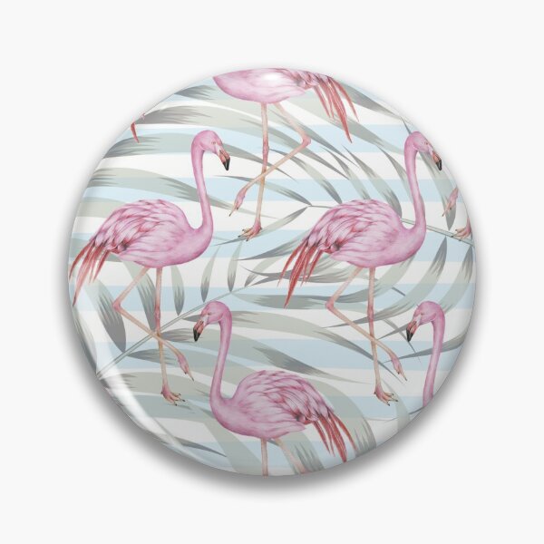 Item preview,  Flamingo Palms Leaves pattern Mascarilla designed and sold by MalikaBela.