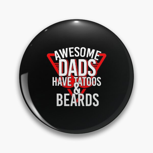 Artikelvorschau, Dad Shirt Awesome Dads Have tattoos & Beards Tee Gift entworfen und verkauft von haselshirt.