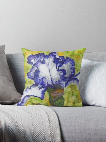 Item preview, Blue and White Iris designed and sold by Marcella Chapman.