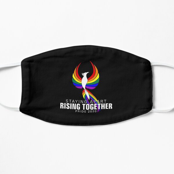 Staying Apart Rising Together Pride 2020 LGBTQ Phoenix Flat Mask