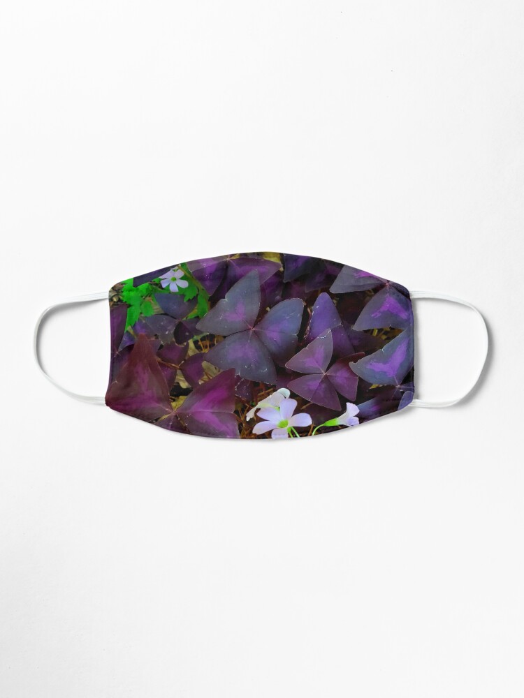 Alternate view of Purple Merlot clover Mask