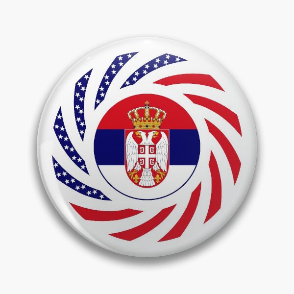 Item preview, Serbian American Multinational Patriot Flag Series designed and sold by Carbon-Fibre Media.