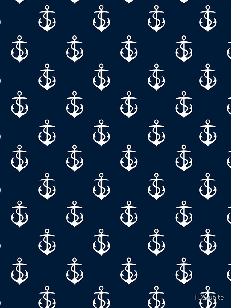 Custom Anchor iPhone 14 Case Nautical Navy Stripe 