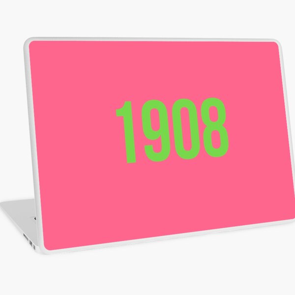 1908 Pink and Green Laptop Skin