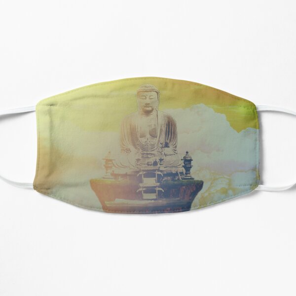 Stone Buddha on an island in the sky Mask