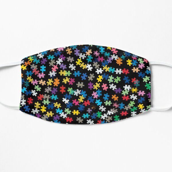 Autism Awareness Puzzle Pattern Flat Mask