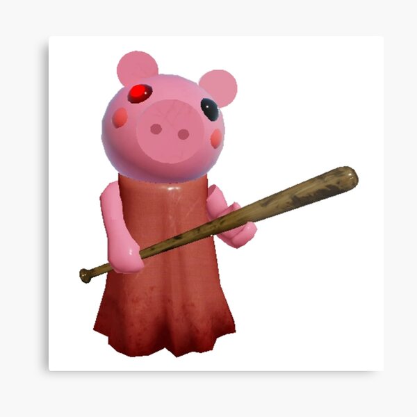 Piggy And Little Brother From Piggy Metal Print By Bethxvii - peppa pig granny roblox piggy