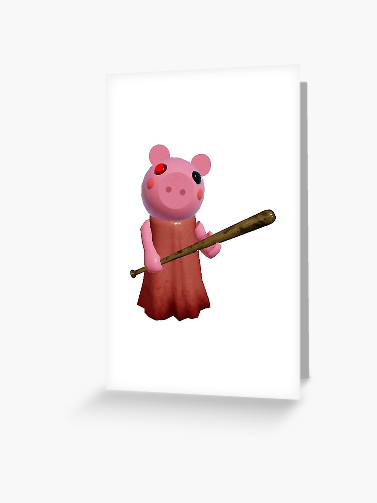 Roblox Piggy Greeting Card By Noupui Redbubble - piggy baseball bat roblox