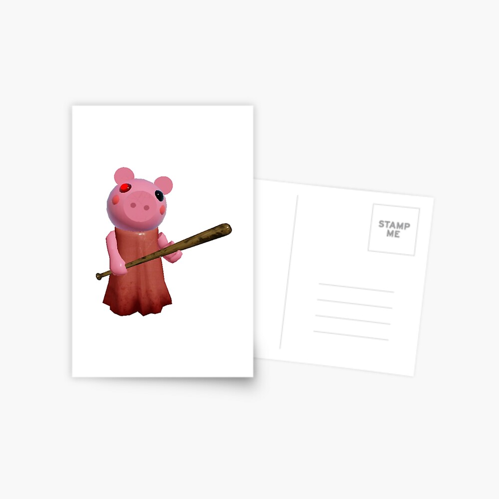 Roblox Piggy Greeting Card By Noupui Redbubble - roblox baseball bat piggy