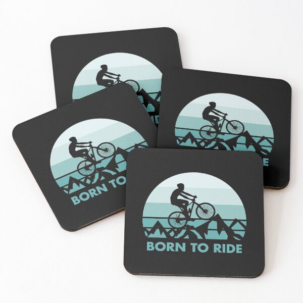 Item preview, Mountain Bike, Biker, Vintage Blue Striped designed and sold by EstelleStar.